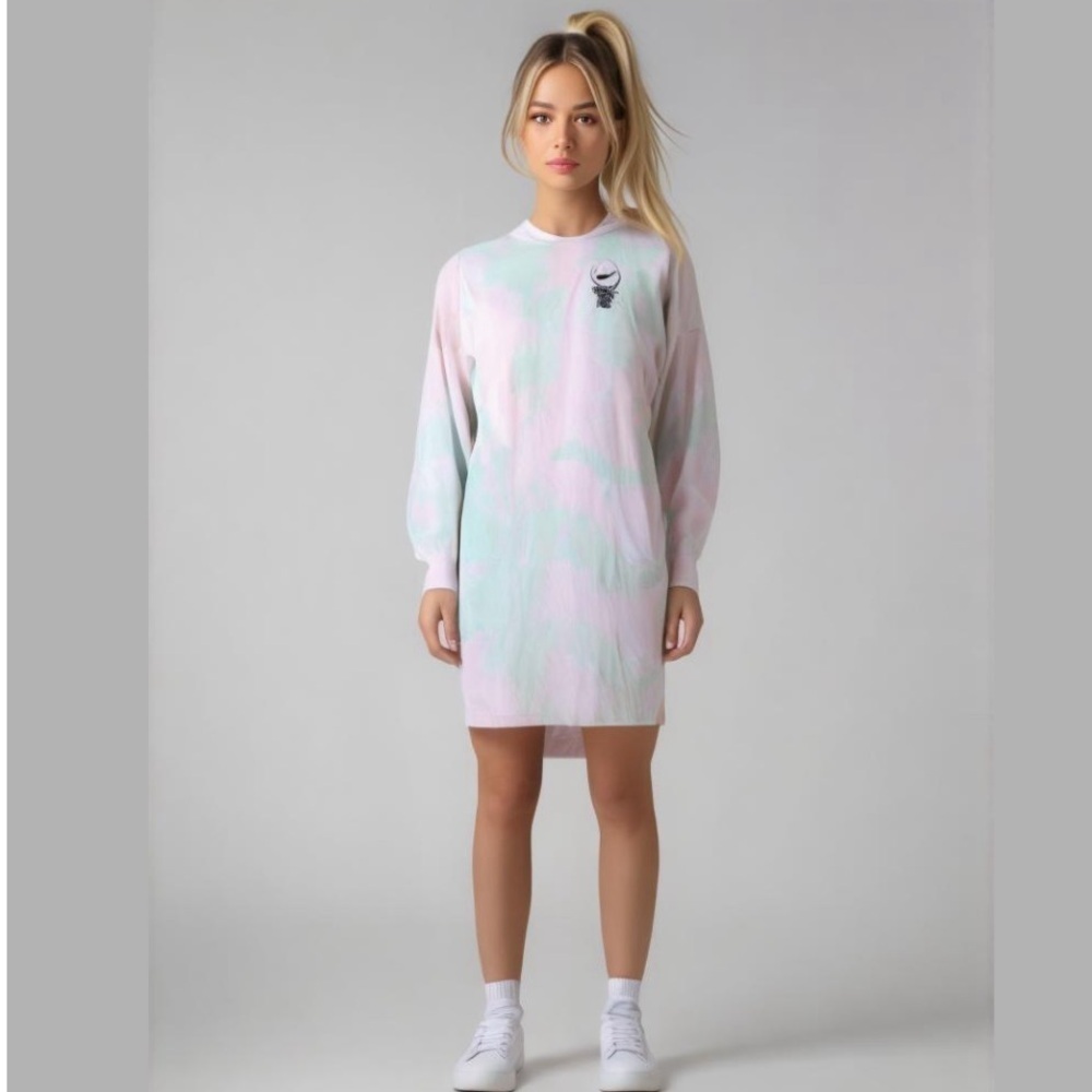 EU Nike Sportswear Pastel Tie-Dye Long Sleeve Tee Dress
